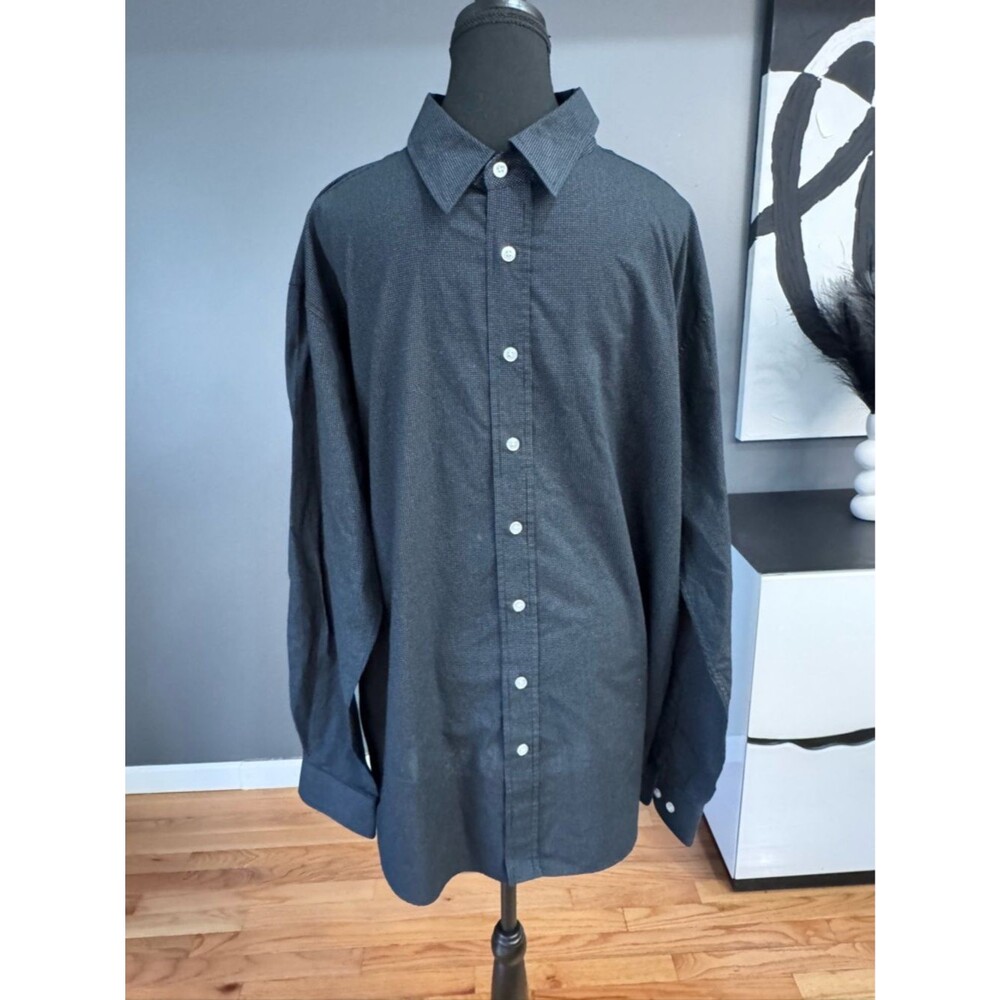 Beverly Hills Polo Club Dress Shirt Men's 2XLB Black Button Up Worn Once